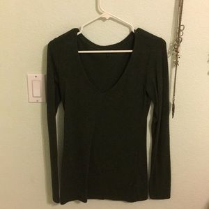 Express Olive Fitted Sweater